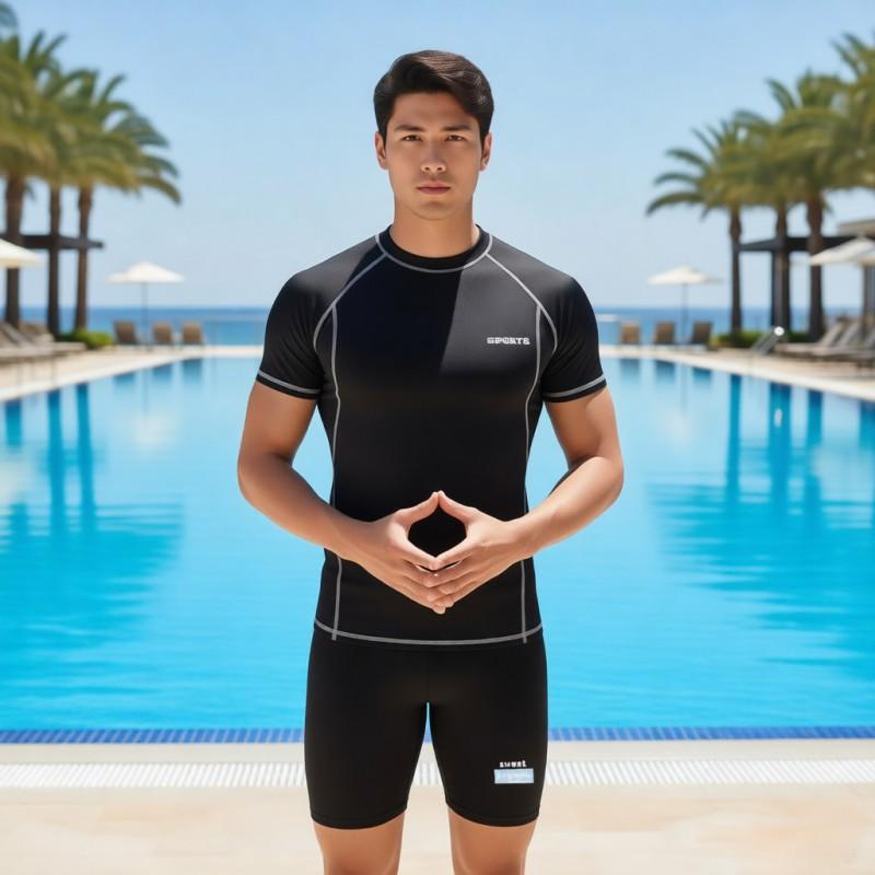 Men's Swimsuit Suit Korean Teen Adult Split Swimming Quick-drying Tight-fitting Trunks