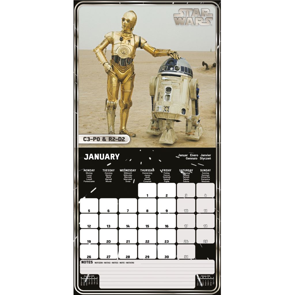 STAR WARS Classic 2026 Square Calendar