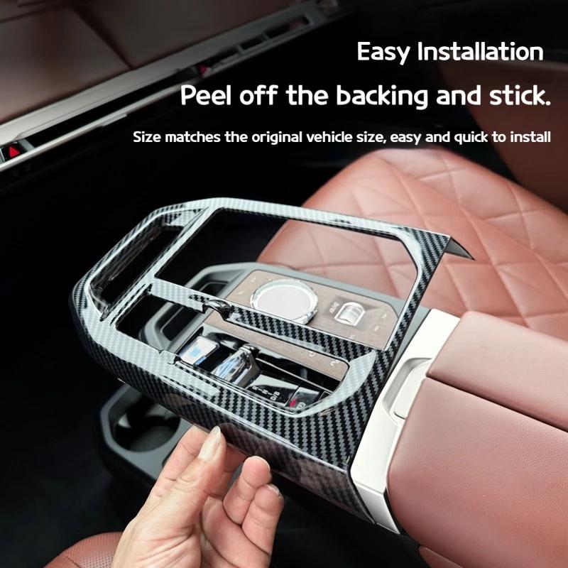 Pro BMW ix IX40 IX50 M60 2025-2025 Auto ochrana zadního výdechu klimatizace z uhlíkových vláken mimo trend dekorativní doplněk interiéru