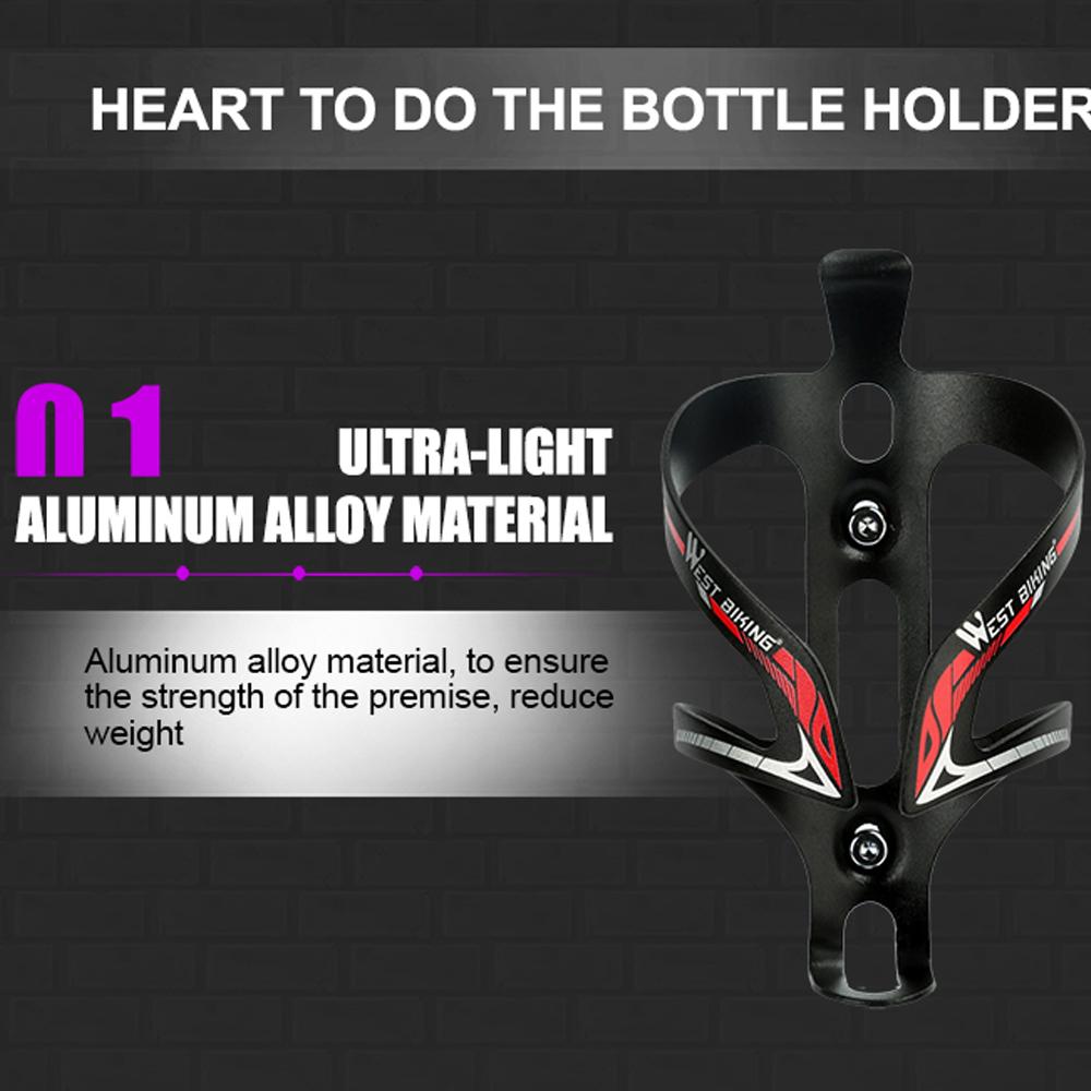 WEST BIKING Aluminum Alloy Water Bottle Holder Bicycle Cycle Drink Rack Cage Bottle Cup Ultralight Mount Bracket