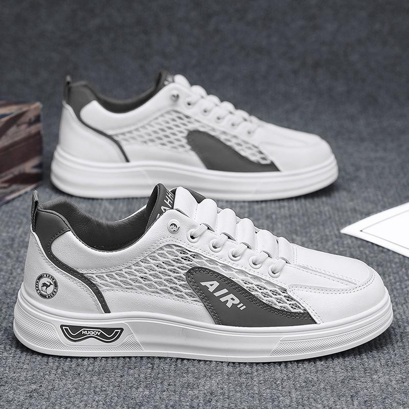 Mesh Men's Shoes Summer 2025 New Board Shoes Student Casual Little White Shoes Youth Breathable Flat-bottomed Trendy Shoes Men's