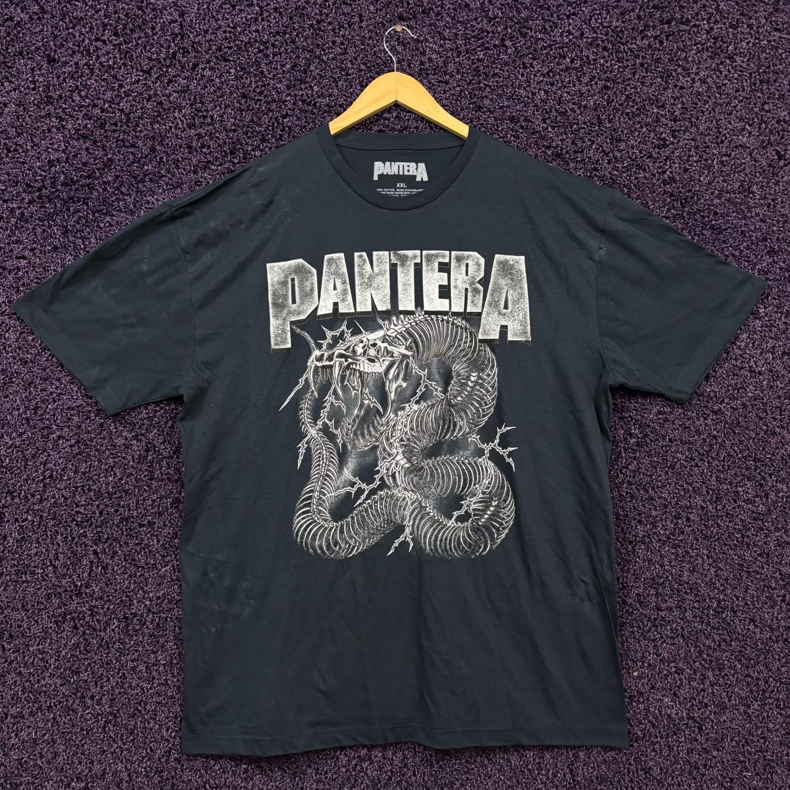 Pantera Electrified Skeletal Snake Thrash Metal T-Shirt XXL S