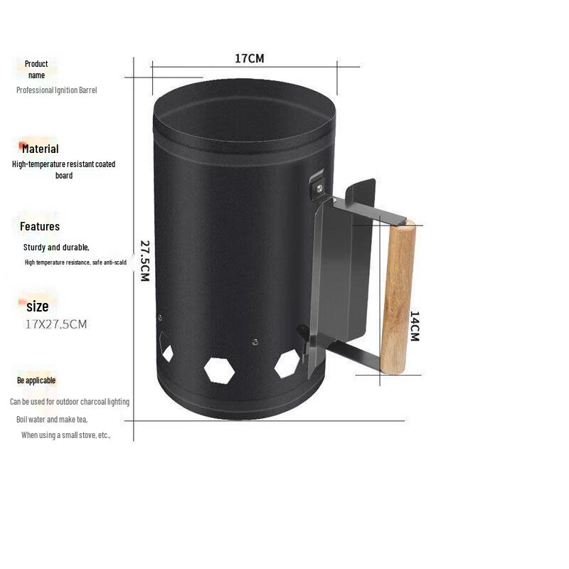 Portable BBQ Charcoal Chimney Starter