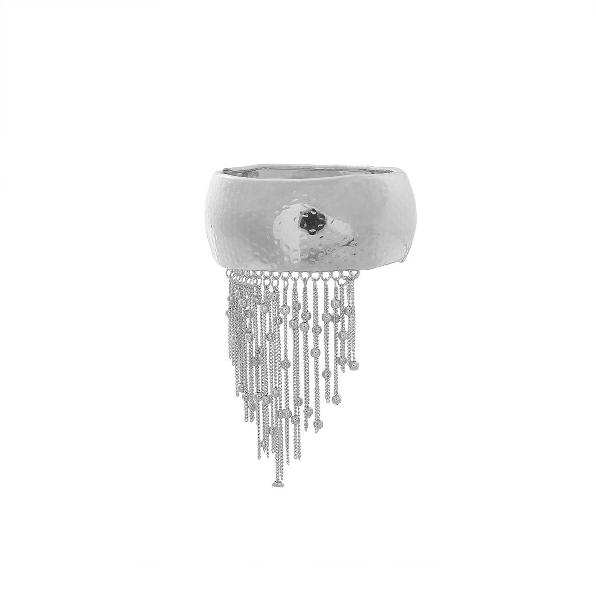 

Bohemia Exaggeration Gold Color Tassel Chain Wide-faced Hammering Pattern Bangles for Women Fashion Bracelet Jewelry Accessories