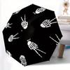 1pc Skele Hands Automatic Open 8-Rib Windproof Umbrella, Travel & Commuting, Suitable for All Seasons, Lightweight Portable, E