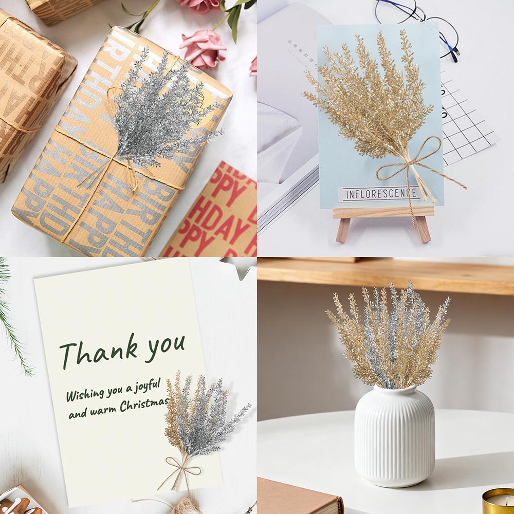 1/2 Stück Künstlicher Pflanzenstrauß 21CM Kunstpflanze für Heimdeko Partyzubehör Hochzeitsdekoration Weihnachtsschmuck Zubehör