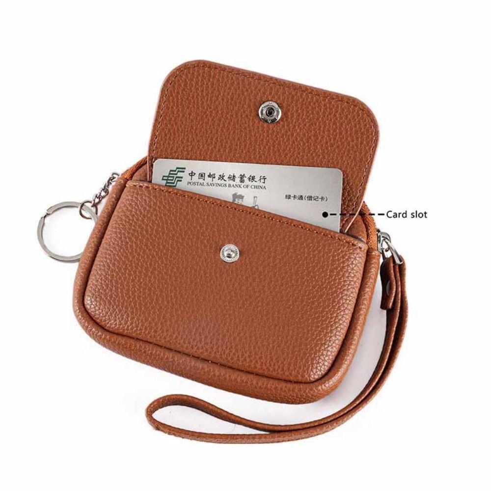 Solid Color Zipper Coin Purse Korean Style Small Item Bag Casual Handheld Wallet  Outdoor