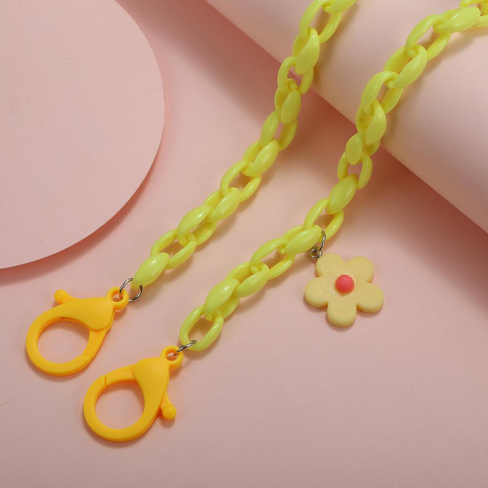 

Korean Popular Acrylic Mask & Glasses Chain, Anti-Choking Floral Design for Kids & Adults, Anti-Lost Strap