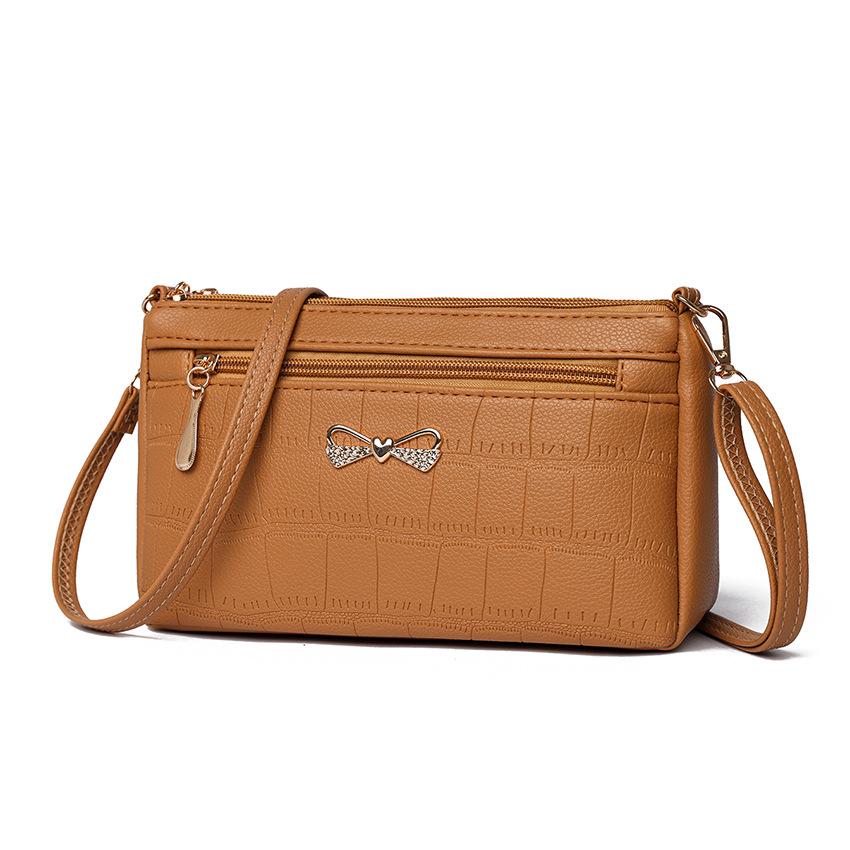 

Женская сумка Сумка через плечо Высококлассная на ощупь Сумка подмышку Простой узор крокодила Многофункциональная сумка на плечо хаки