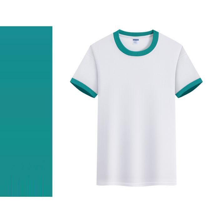 Summer Kids' Cotton Crew Neck Short Sleeve T-shirt with Custom Logo - Lightweight Solid Color Uniform Base Layer