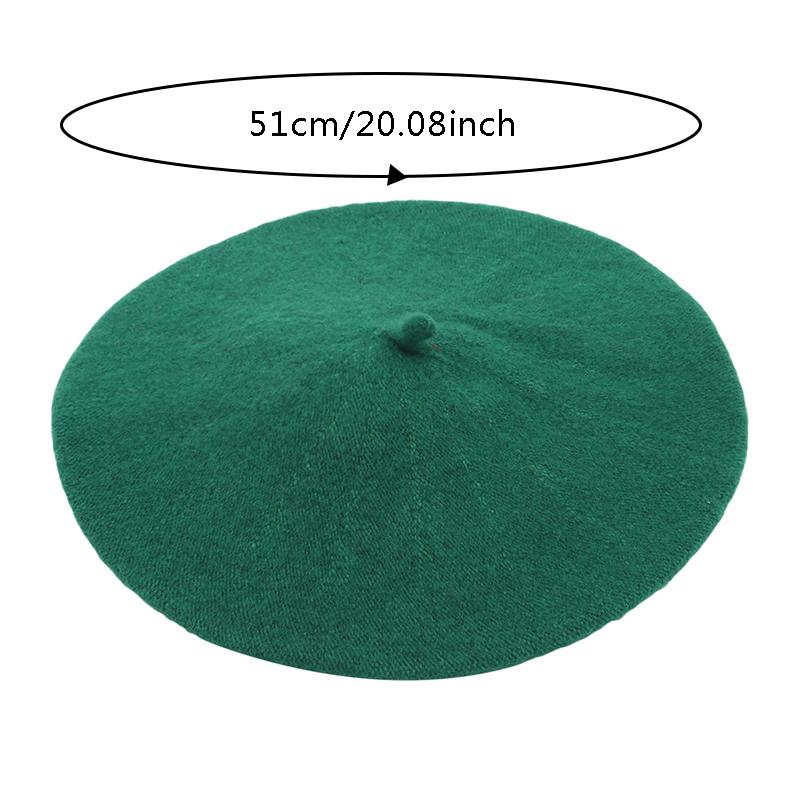 Winter Warm Faux Wool Beret Vintage Unisex Women Girls French Artist Beanie Hat Cap Kawaii Flat Top Caps Warmers 11 Colors