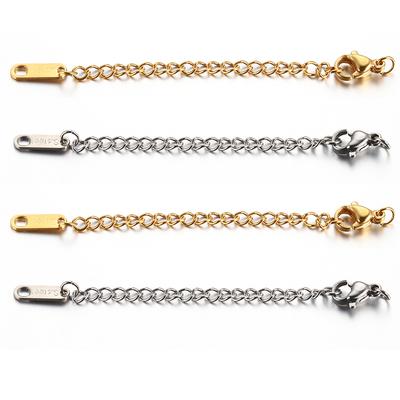 10-20pcs Stainless Steel Extended Extension Tail Chain Lobster Clasps Connector for Bracelet Necklace DIY Jewelry Making Finding