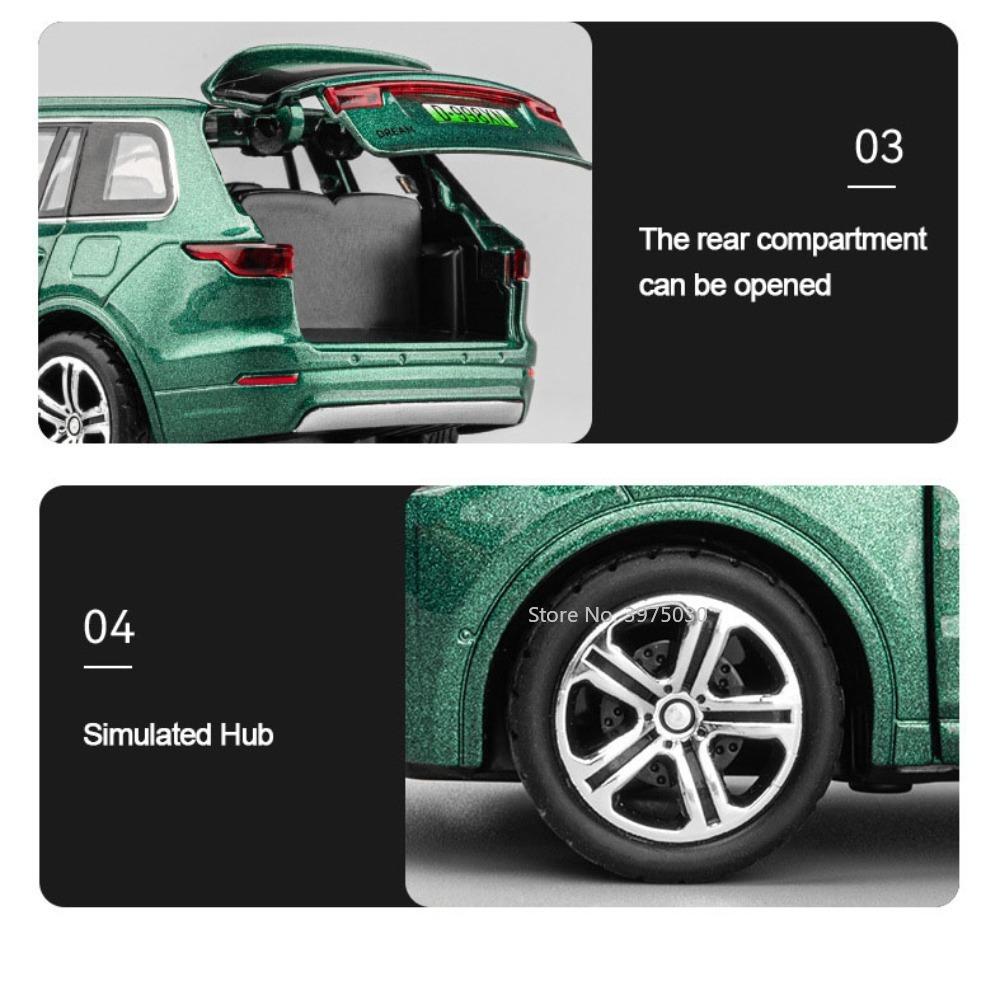 1/32 Vadošā ideālā ONE EV sakausējuma diecast automašīnas modeļa rotaļlieta, simulācijas transportlīdzekļa atvilkšanas skaņas gaismas kolekcija rotaļlieta bērniem dāvanas