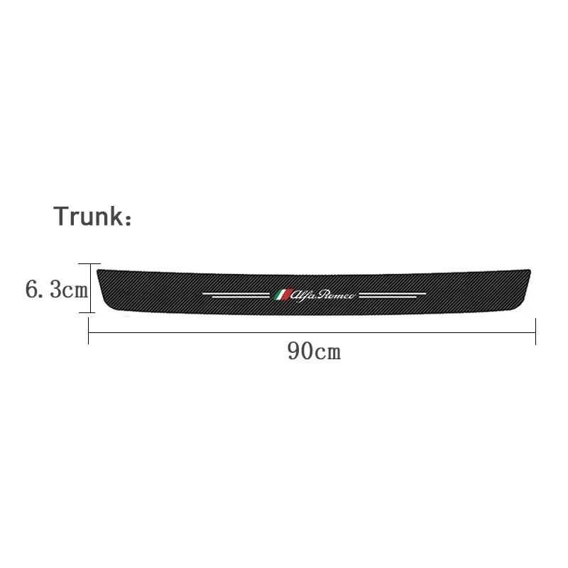 Car Door Threshold Scuff Plate Decals for Alfa Romeo 156 159 147 155 Mito Giulia GT Giulietta Stelvio Trunk Bumper Sill Stickers