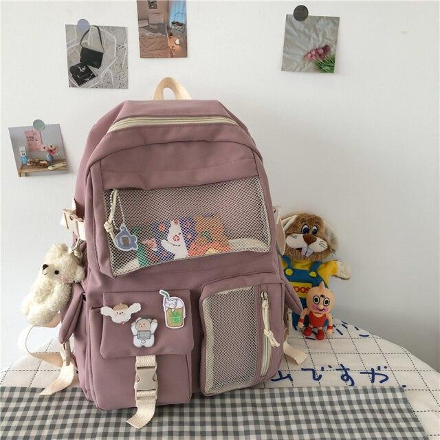 Buy New Lovely Woman Backpack High Quality Waterproof Nylon Cute School