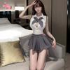 Sex underwear sexy pure desire style student dress backless temptation hot one-piece JK skirt
