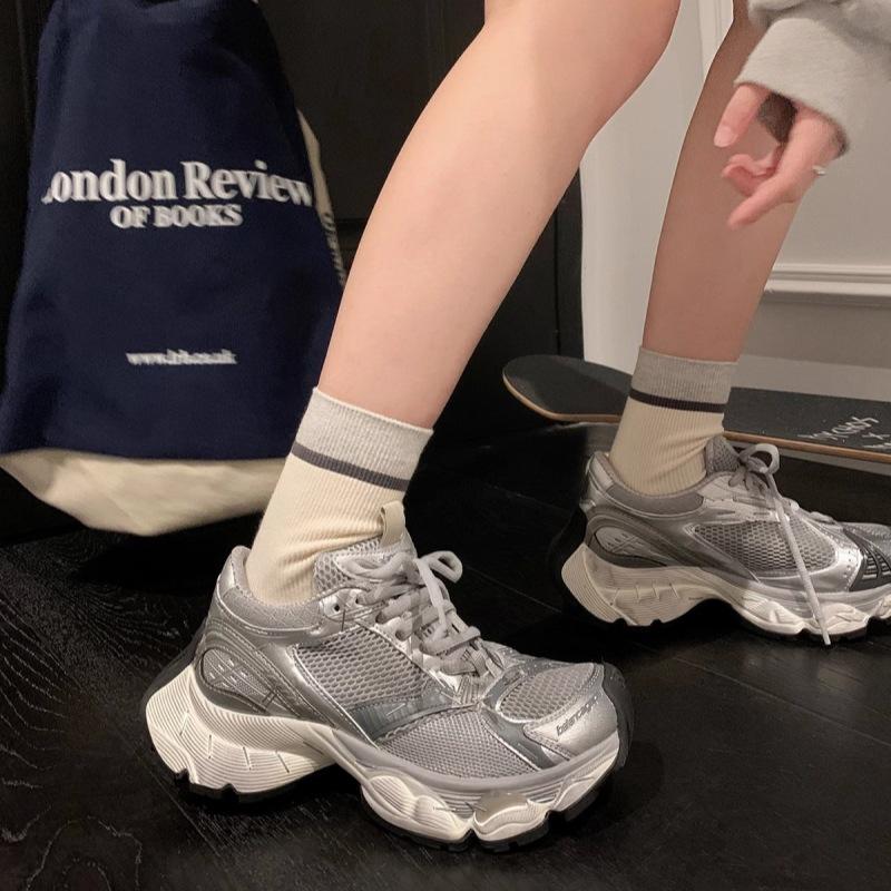 "Ziyan" Paris early autumn~ color matching niche dad shoes women's new thick-soled niche casual versatile sports shoes