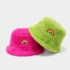 Autumn and Winter Bucket Hat Trendy European and American New Rainbow Embroidery Thickened Warm Hat Women's Outdoor Versatile Sun Hat