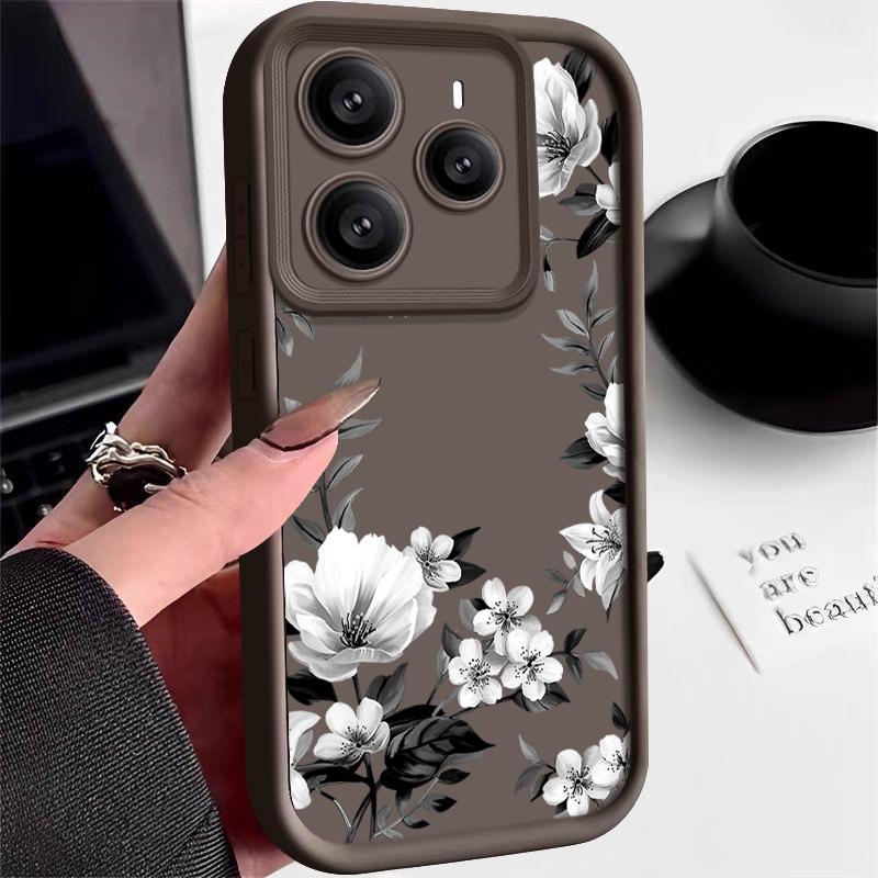 Fashion Flower Case For Xiaomi 13T 14T 11T Pro Poco X6 F6 Pro Funda Redmi Note 14 Pro 5G 13 12 11 Shockproof Bumper Soft Cover