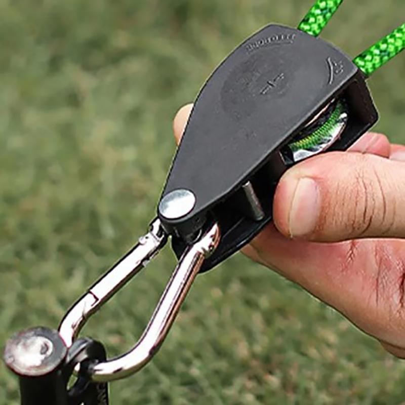 1/8 2M Adjustable 8Inch Lanyard Hanging For Tent Fan Grow Plant Lamp Pulley Ropes Pulley Lifting Pulley Hook