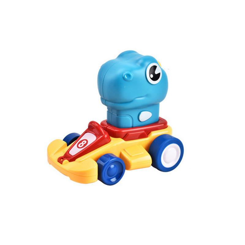 Cartoon Dinosaur Go-kart Inertial Sliding Toy Car For Boys Abs Material Race Car Appearance Push Function 11*11*8.5cm
