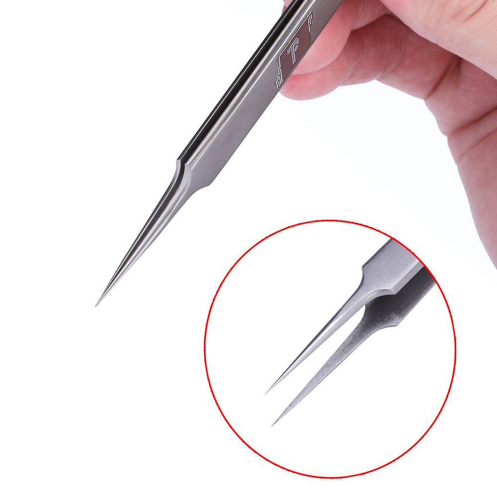 Stainless Steel Precision Tweezers Pointed Curved Tweezers Pinzas Forceps Phone Repair Tools