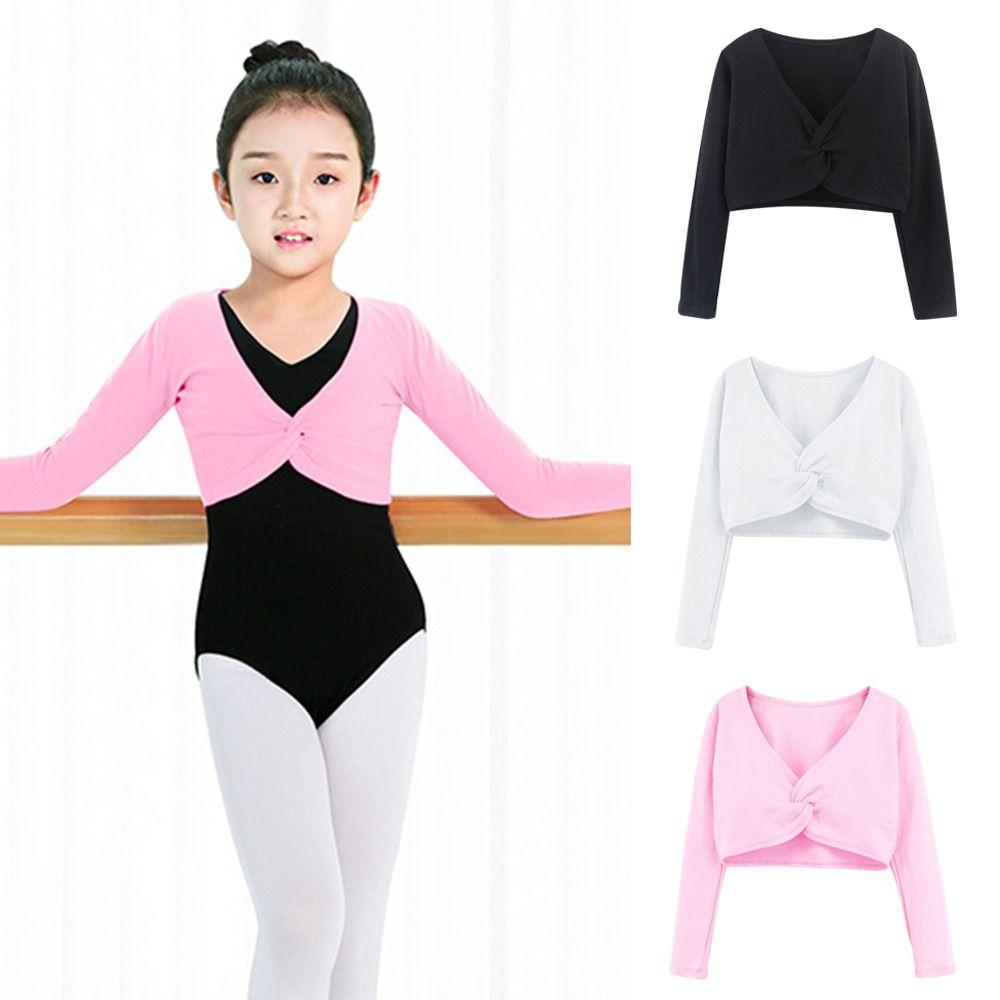 Cotton Ballet Shawl Long Sleeve Gymnastics Shawl Fashion Dance Wrap Tops  Children