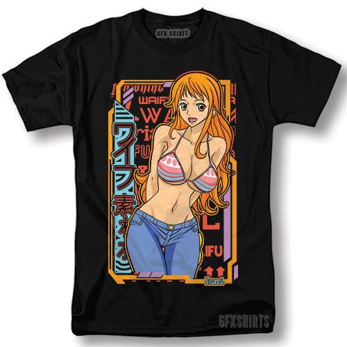 

Hentai Waifu Anime Shirt Cosplay Gamer Girl Waifu Senpai Manga Graphic T-Shirt M