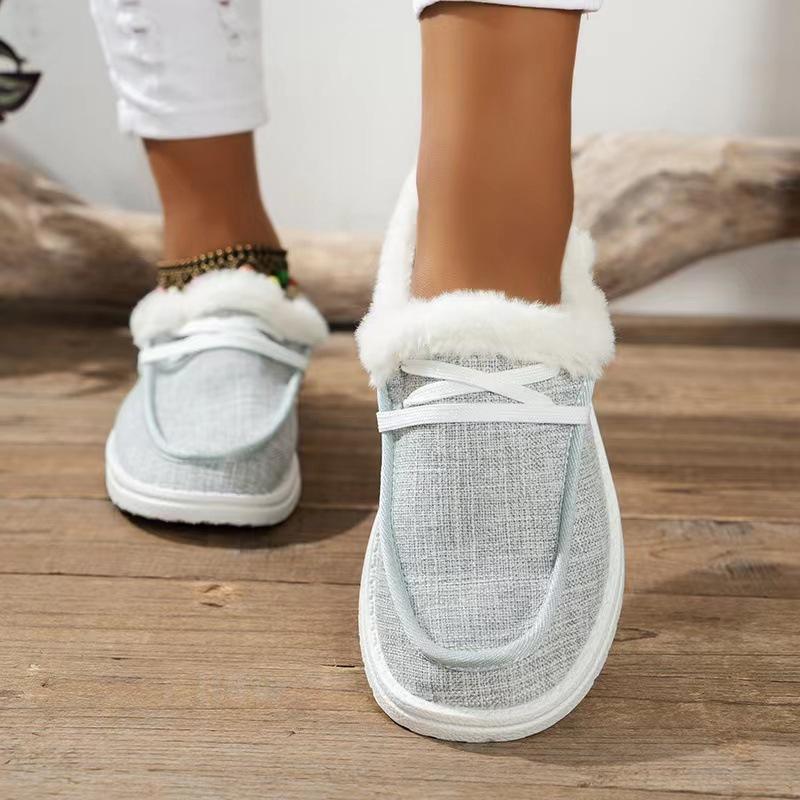 

Европа и США внешняя торговля большой размер бархатные теплые женские туфли зима новый плоская подошва шнуровка круглый носок хлопковые туфли оптом 43 серый