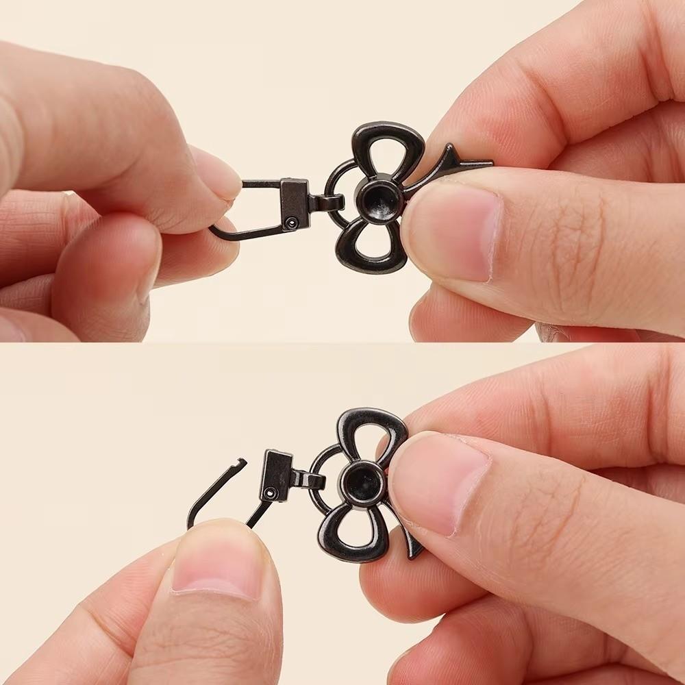 10pcs Detachable Metal Zipper Butterfly Bow Zipper Slide Replacement Zipper Head Replacement Kits