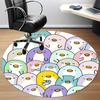 1pc Penguin Parade Office Round Area Rug, Indoor Mat Suitable ForOffice, Under Office Chairs Bedroom Living Room Home Decor, Room Deco, D079