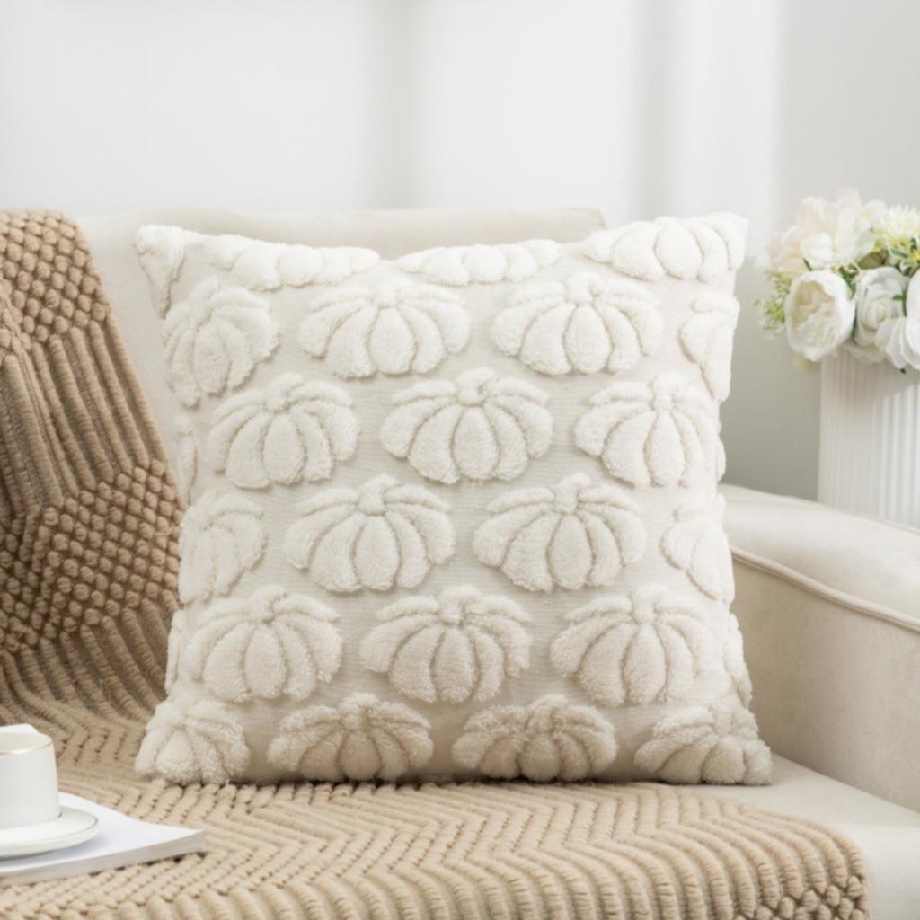 2/1pcs Autumn Pumpkin Throw Pillow Covers - Soft Plush Jacquard, Zipper Closure,  Pumpkin Design,  - Cozy Fall Decor for Sofa & Bedroom