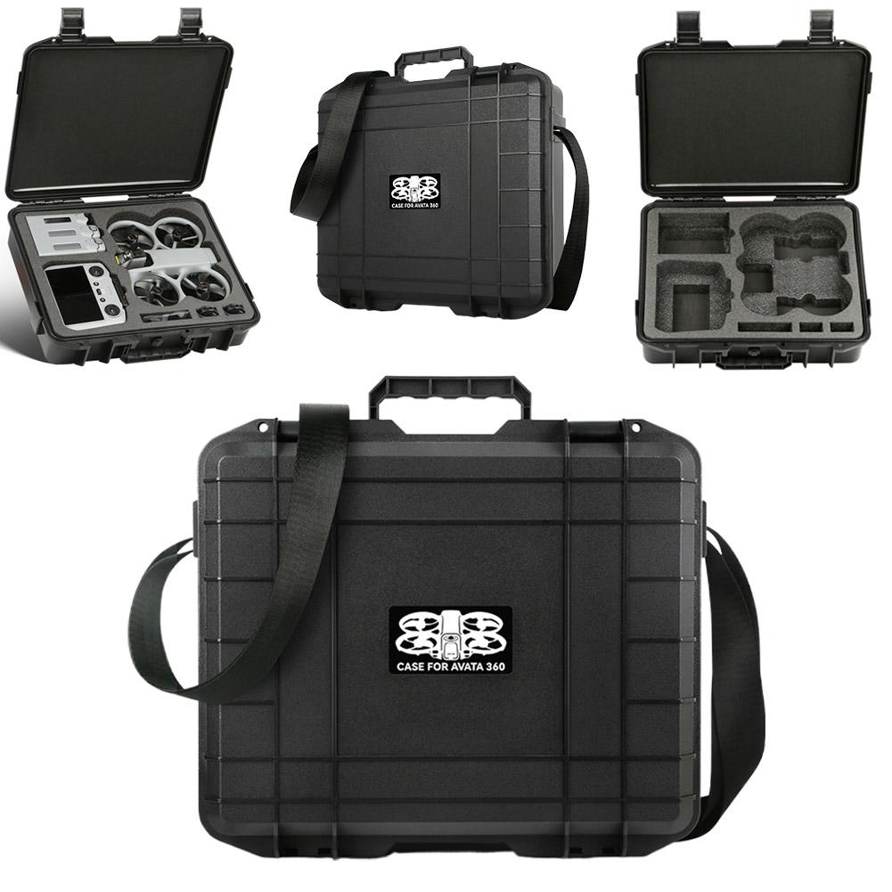 

Water-Resistant Drone Safety Case For DJI Avata 360 Fly More Combo Hard Shell Carrying Box With Secure Latch Comfortable Handle чорний