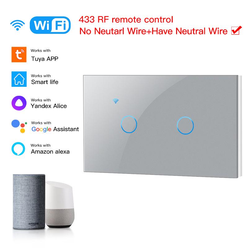 Graffiti Smart Voice-Controlled WiFi Touch Switch Panel, Alexa-Compatible, US Specifications