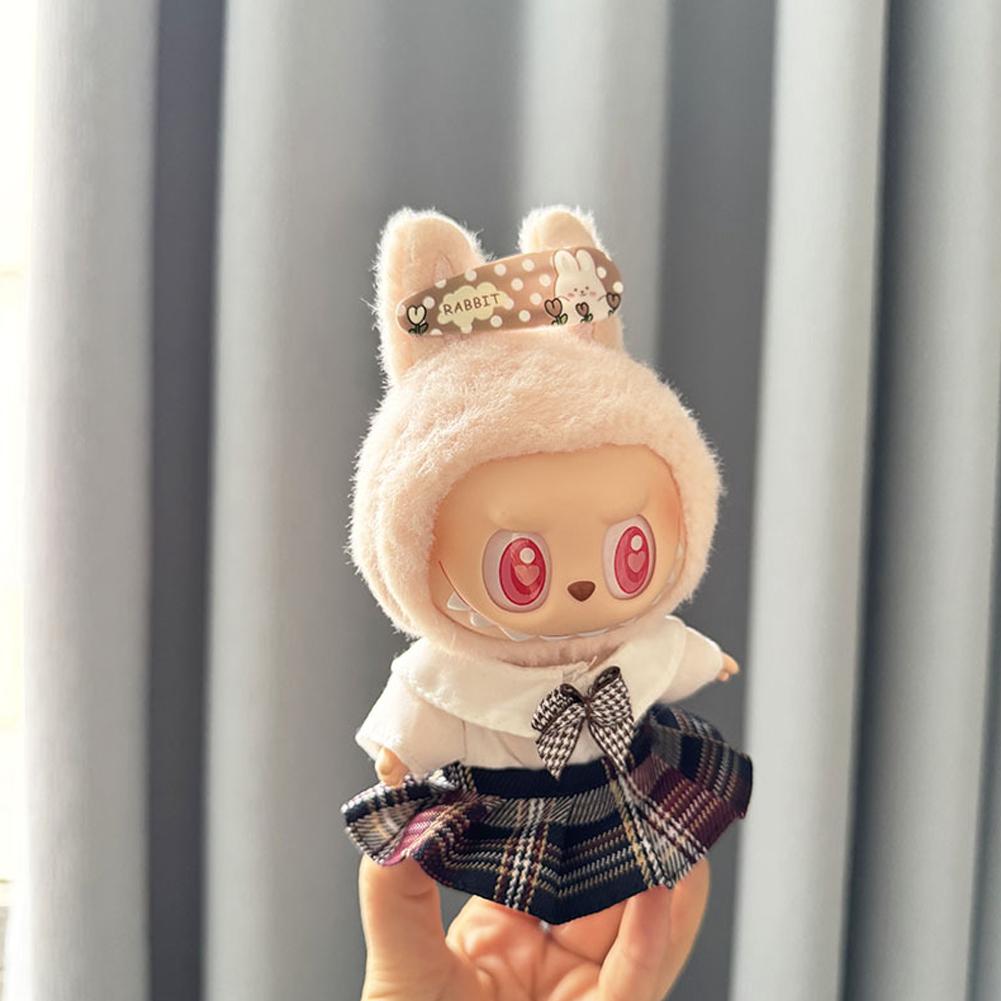 For 17CM Labubu Valentine's Clothes Pendant Labubu Sitting Party Innocent Couple Suit Dolls Accessories Decoration