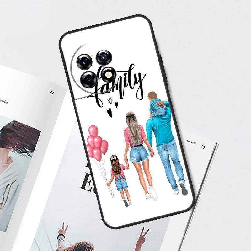Baby Mama Tochter Mädchen Sohn Papa Hülle Für OnePlus Nord 5 CE 2 3 4 Lite N20 N30 OnePlus 13T 13R 12R 9 10 Pro 11 12 13 15 Abdeckung