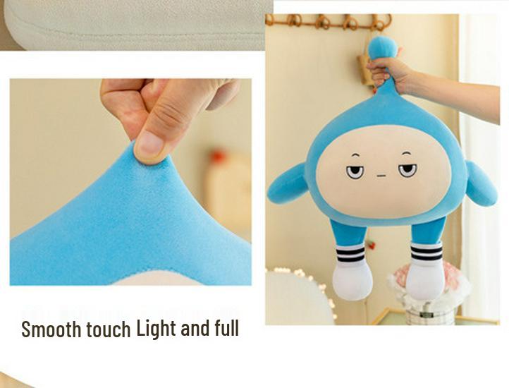 Large Cute Egg Boy Plush Toy Pillow - Black Egg Cloth Doll for Children's Day