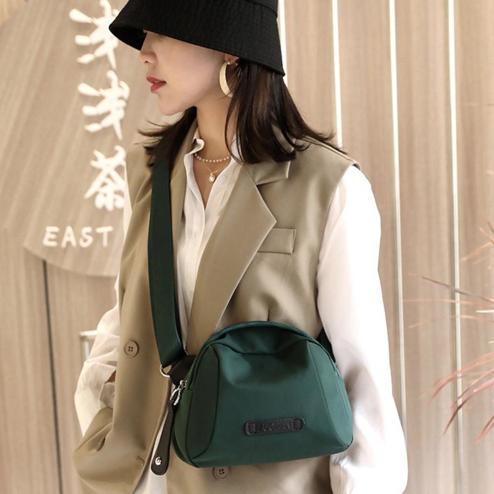 Waterproof Nylon Shoulder Bag Large Capacity Fancy Pack All Match Shell Crossbody Bag  Student
