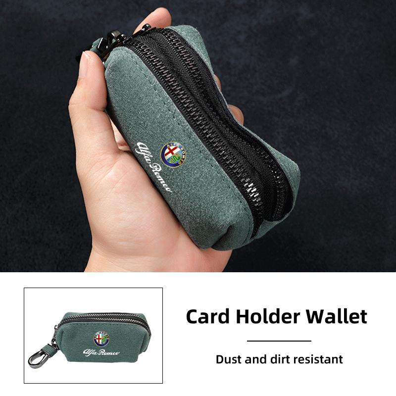 For Alfa Romeo Car Logo Unisex Portable Wallet Suede Leather Material For Alfa Romeo Giulietta 159 147 156 166 Mito Giulia GT St TJ0