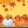 Halloween Artificial Pumpkin Figures Desk Decorations White/Yellow Pumpkin Ornaments Festival Parties Decorations
