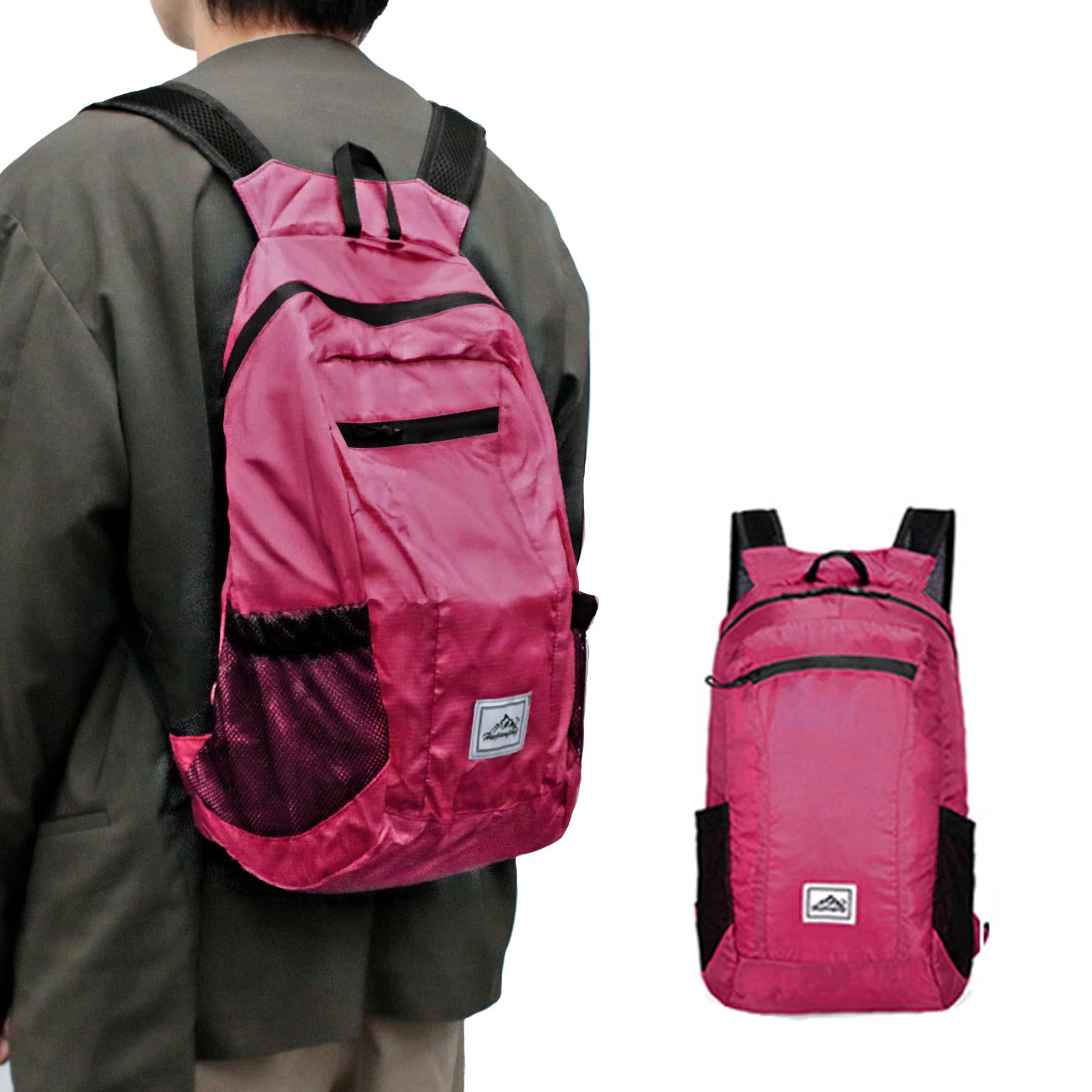 [Mitas] Foldable Backpack, Portable Backpack, Compact, Lightweight (85g), Water-Repellent, 15L Large Capacity, Foldable Backpack, Travel, Outdoor,