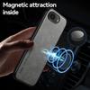 For iphone 16E 16 E PU Leather Car Magnetic Holder Silicone Back Cover For iphone SE 4 2025 Built-in iron Protection Phone Case