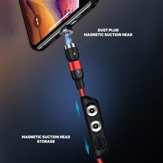 Magnetisk 5A hurtigladekabel Micro USB Type-C plugg dataledning for Android