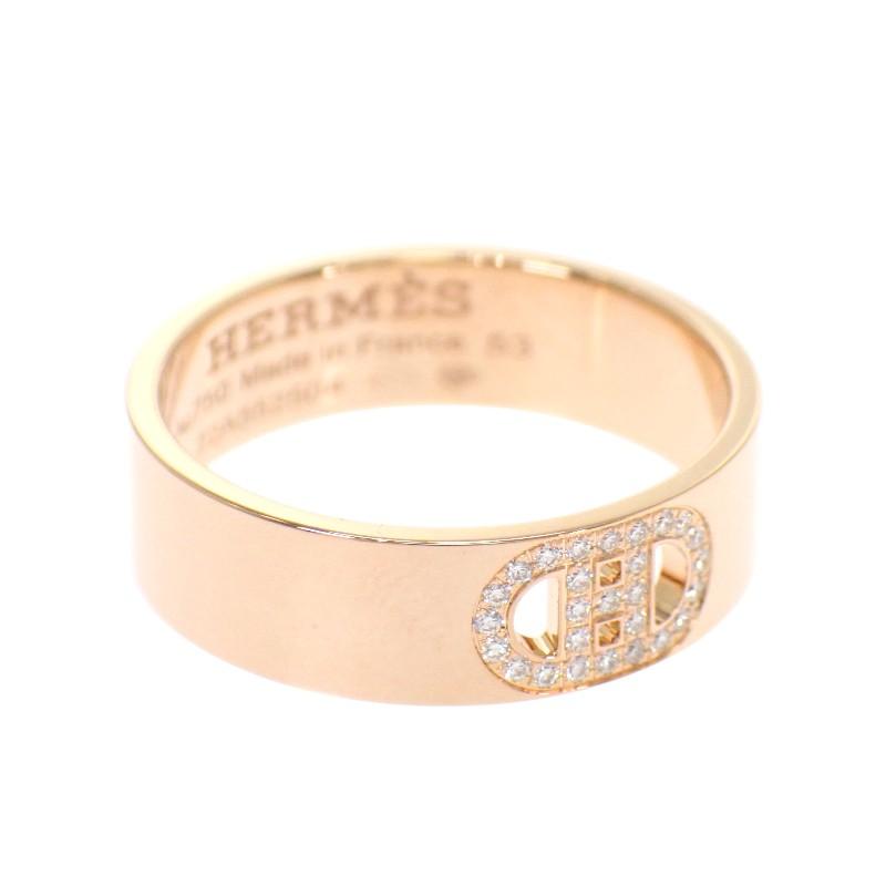 HERMES  H115601B #13(JP Size)  ring K18 Pink Gold Women