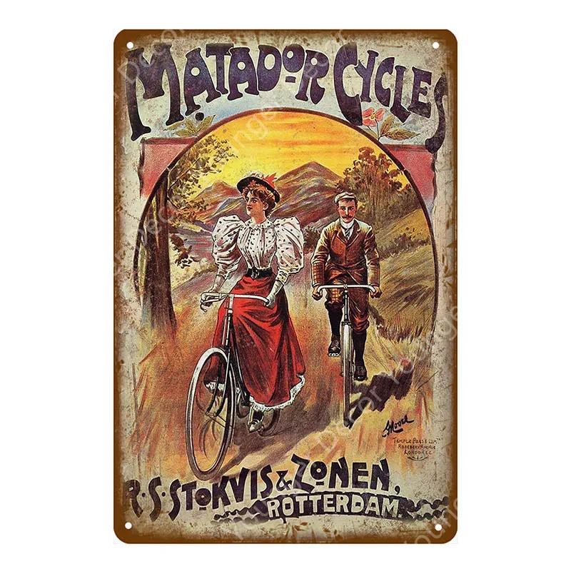 Ride Bicycle Metal Tin Signs Motor Cycling Riding Bike Vintage Poster Bar Pub Club Home Room Decor Wall Sticker Plaque YJ210