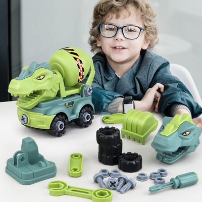 Kinder Bauspielzeug Dinosaurier Projekt Automobil Bagger Muldenkipper, Bildung DIY Auto Spielzeug Kinder Auto Spielzeug B131