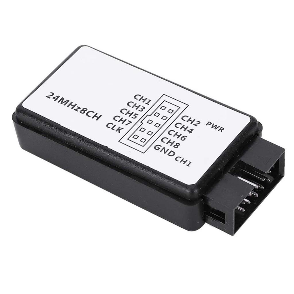 USB Logic Analyzer Device Set Mini Digital Pocket Size 8 Channel Input Memory 24MHz
