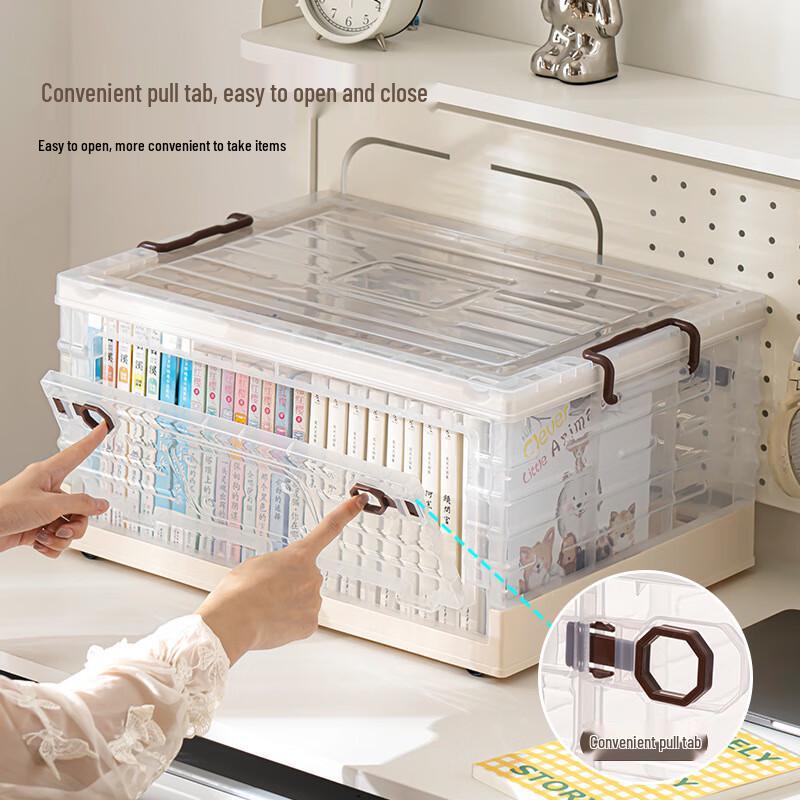 Foldable Transparent Double Door Storage Box