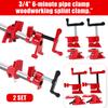 2Pcs 3/4 Inch Pipe Clamps Sturdy Wood Gluing Pipe Clamp Set Adjustable Woodworking Assembly Clamp Heavy Duty Wood Clamp Fixture
