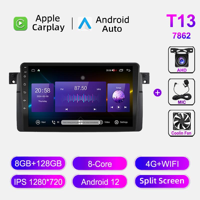 Car Radio For BMW E46 M3 318i 320i 325i 1998-2006 Wireless CarPlay Android Multimedia Video Player GPS Navigation 2din Autoradio